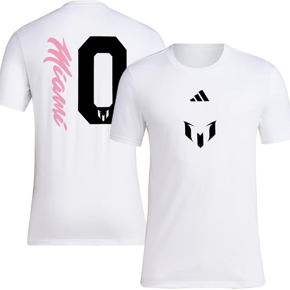 adidas Lionel Messi Inter Miami CF #10 Unveil Logo Player T-Shirt Size S
